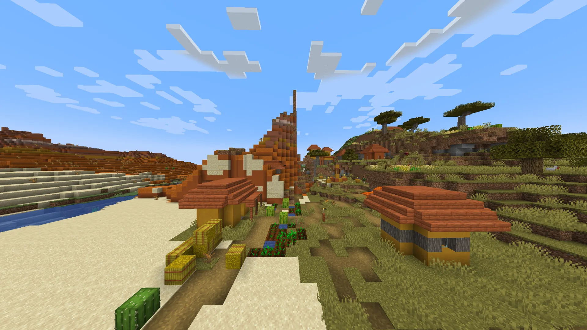 サバンナの村と垂直の岩|ユニークな地形の神シード