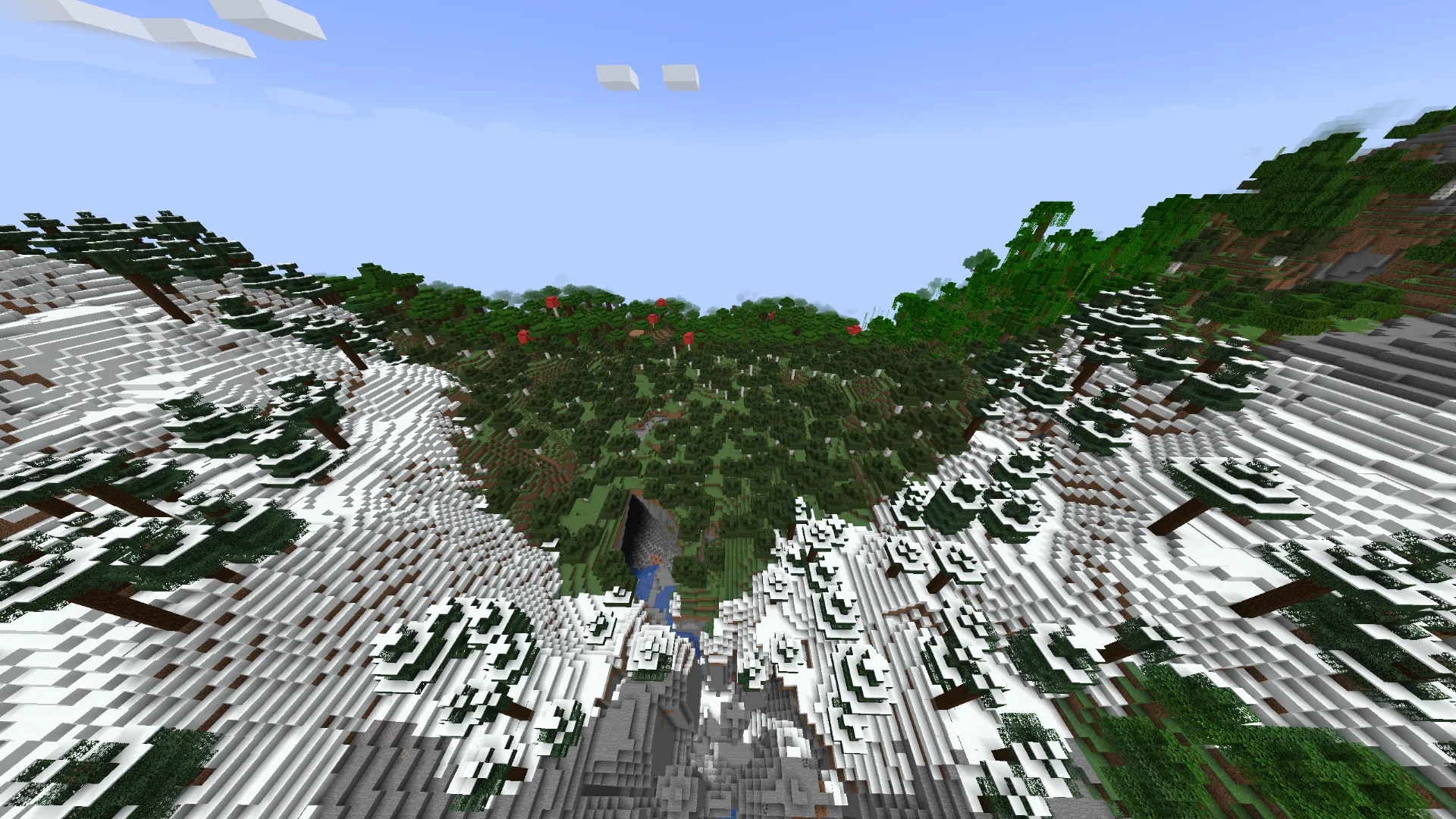 ウォーデンの気配がする暗い洞窟と繁茂した洞窟の境界