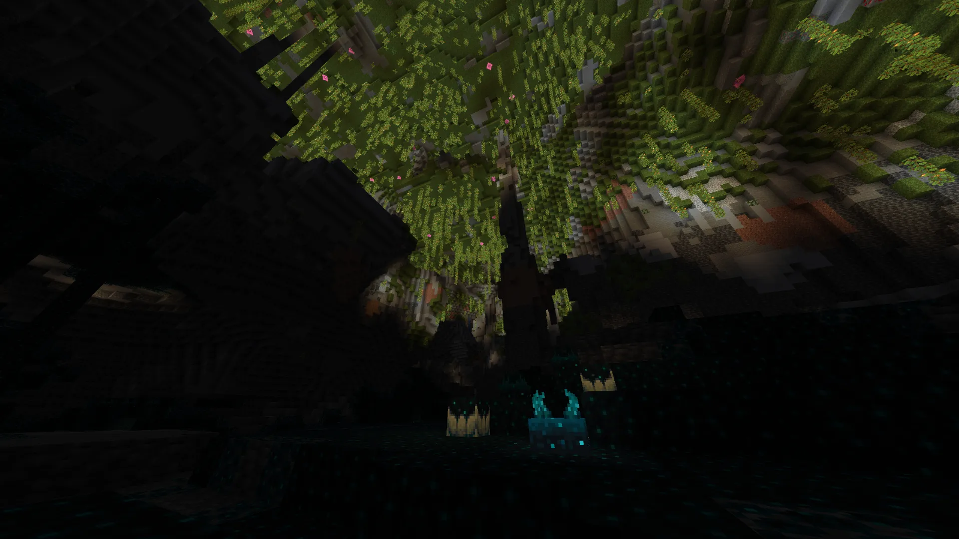 スカルクに侵食された洞窟内部と危険なサバイバル環境