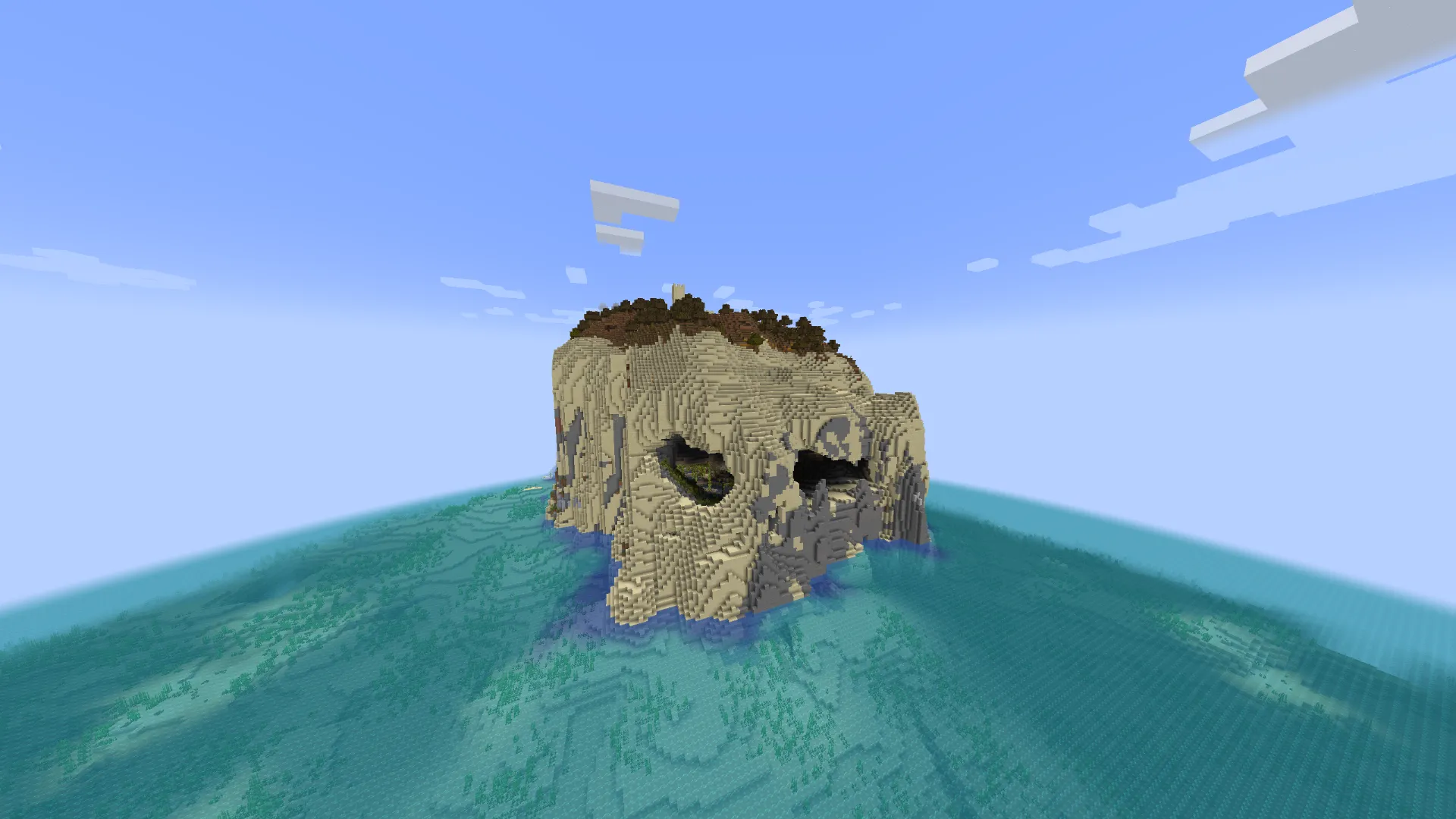 頭蓋骨(ドクロ)の形をした巨大な島|激レア神シード