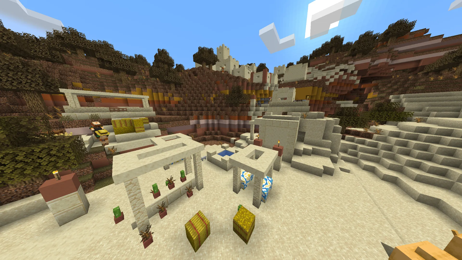 ドクロ島の上の砂漠村の景観|冒険心を満たす神シード