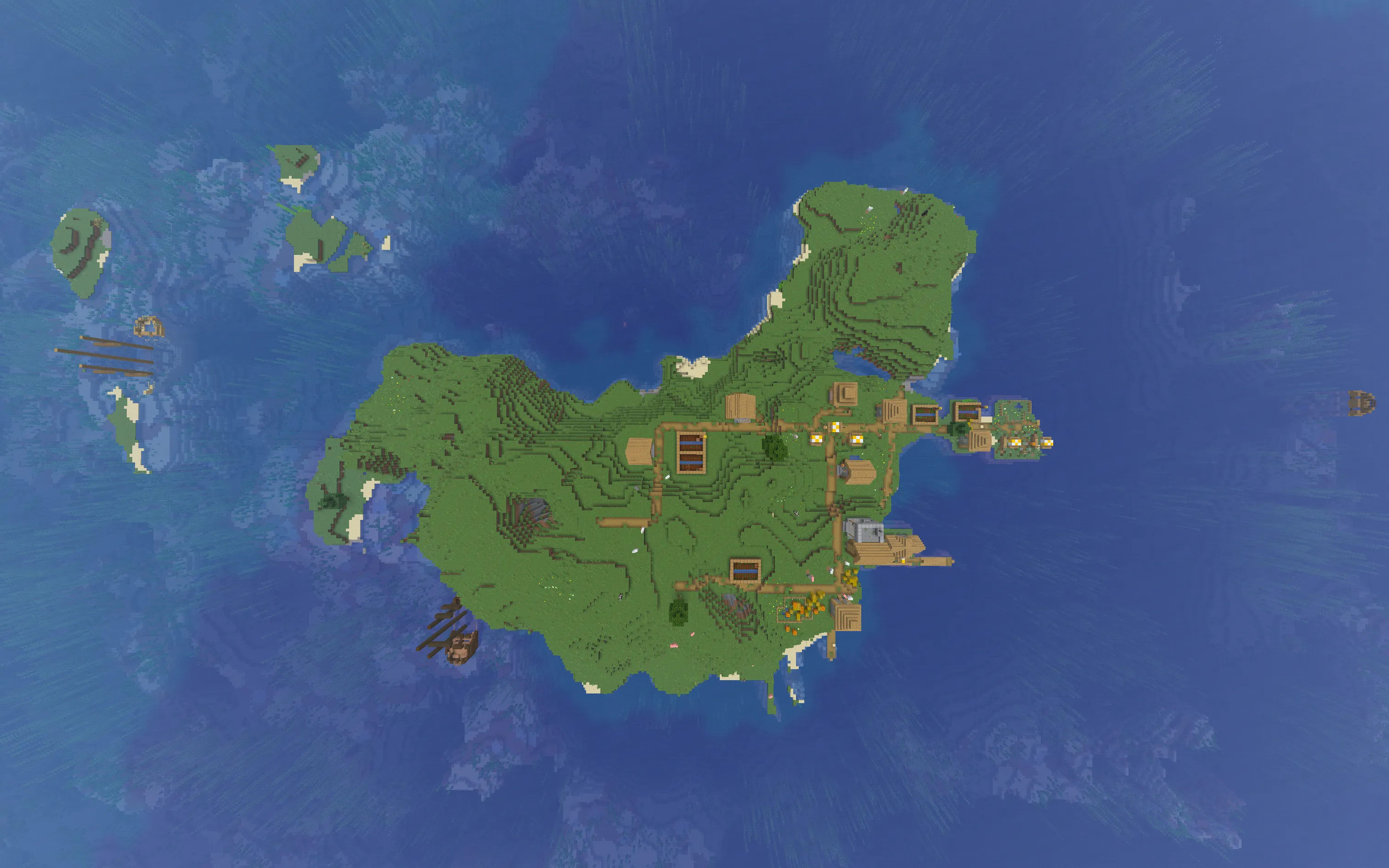 複数の難破船が漂着する孤島|絶景が楽しめる神シード