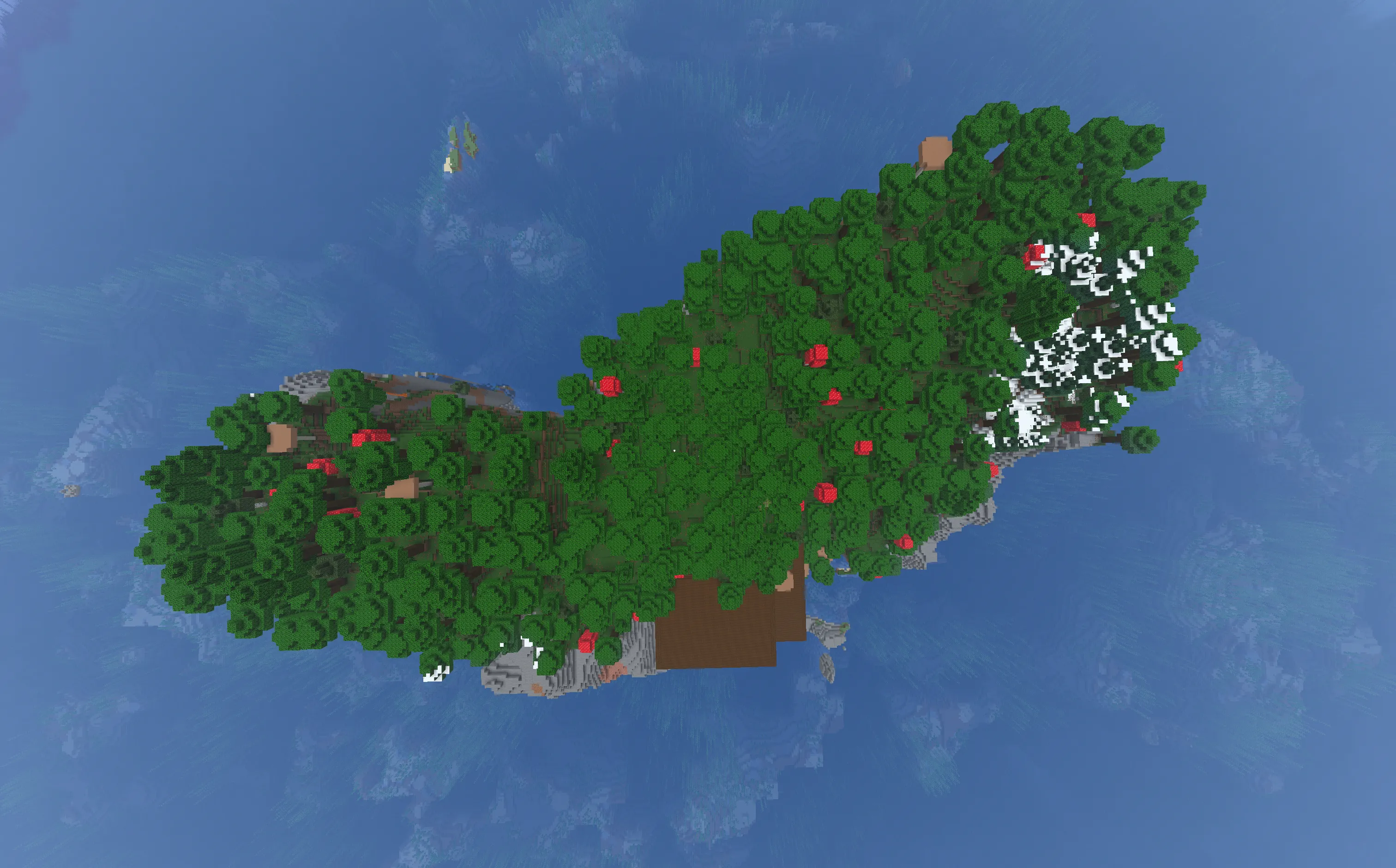 海に囲まれた孤島にある森の洋館とダークオークの森