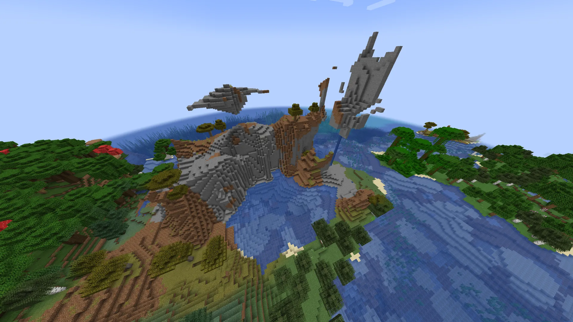 浮遊島と高い崖が連なる絶景地形|おすすめ神シード