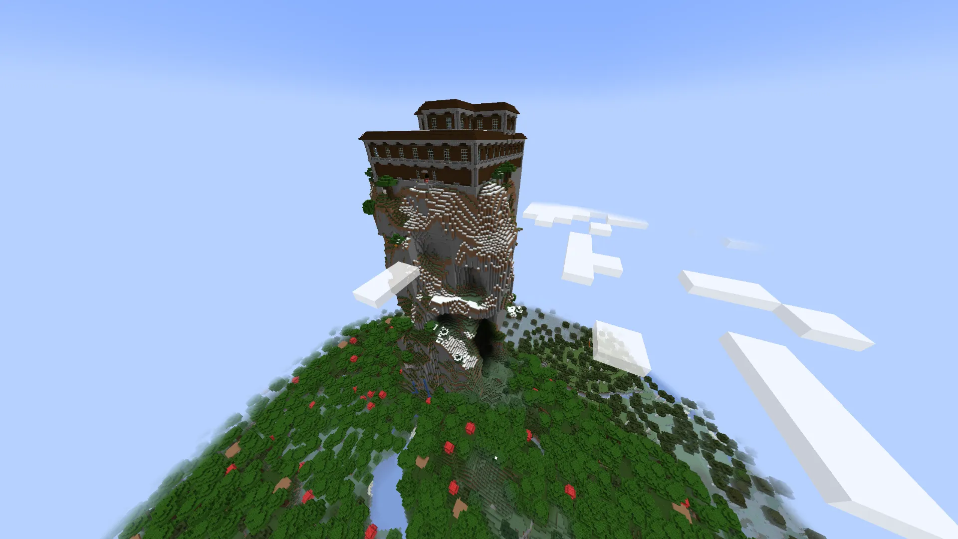 超高層地点から見下ろす広大な森|探検におすすめの神シード