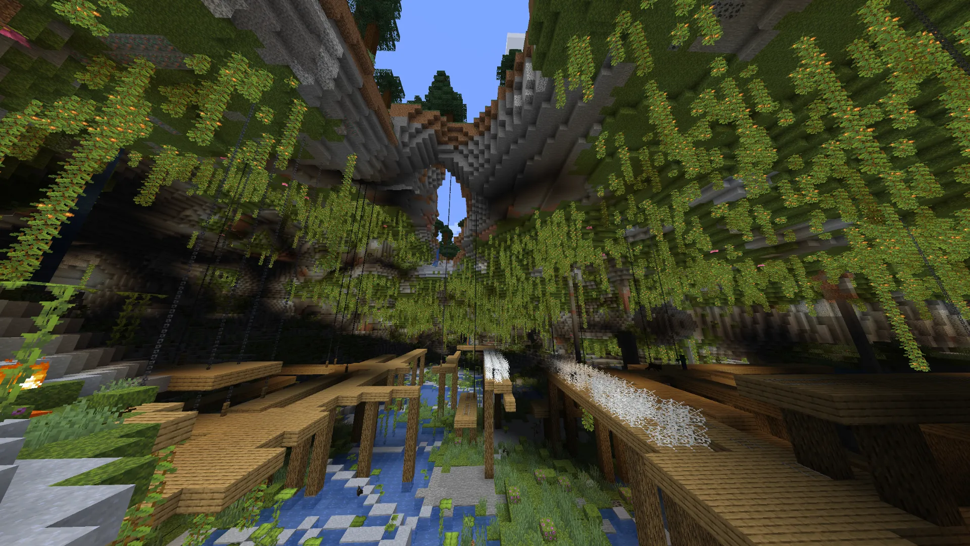 廃坑の坑道が走る洞窟|鉄道建設におすすめの神シード