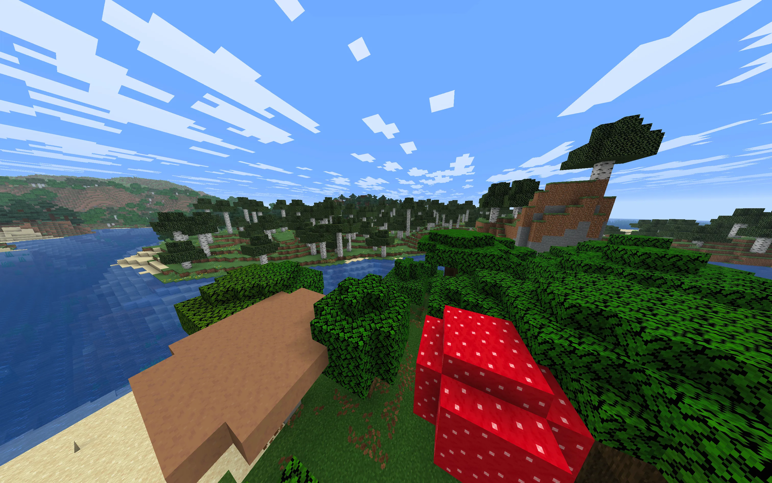 ダークオークと白樺の森|木材資源が豊富な拠点におすすめ