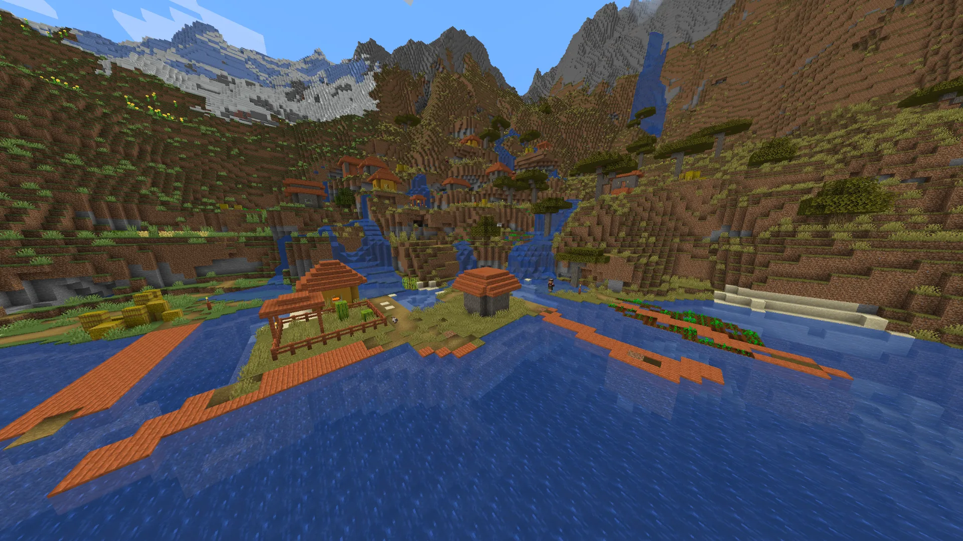 雪山と桜バイオームが織りなす絶景|おすすめ神シード