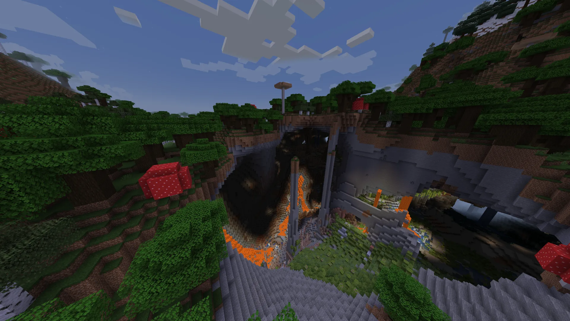 ダークオークの森の地下にある巨大洞窟への入り口