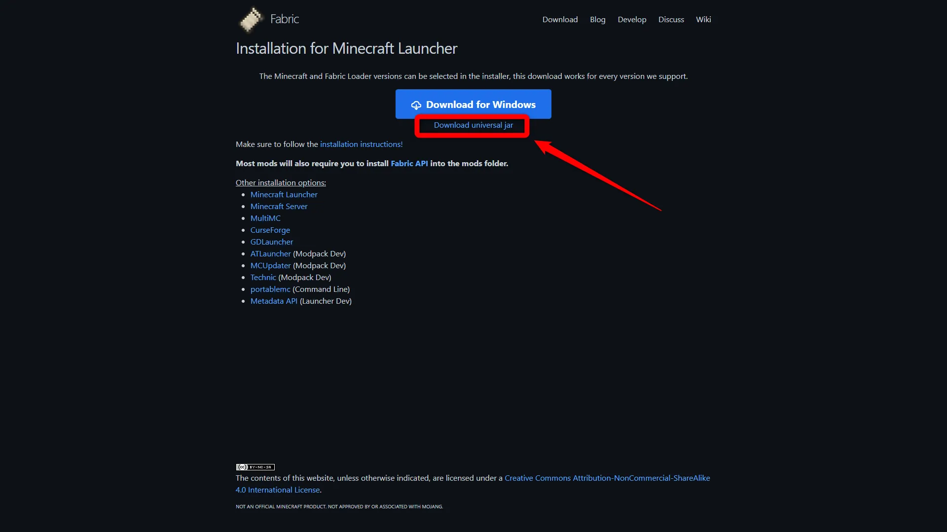 ローカル_STEP1_「Download universal jar」