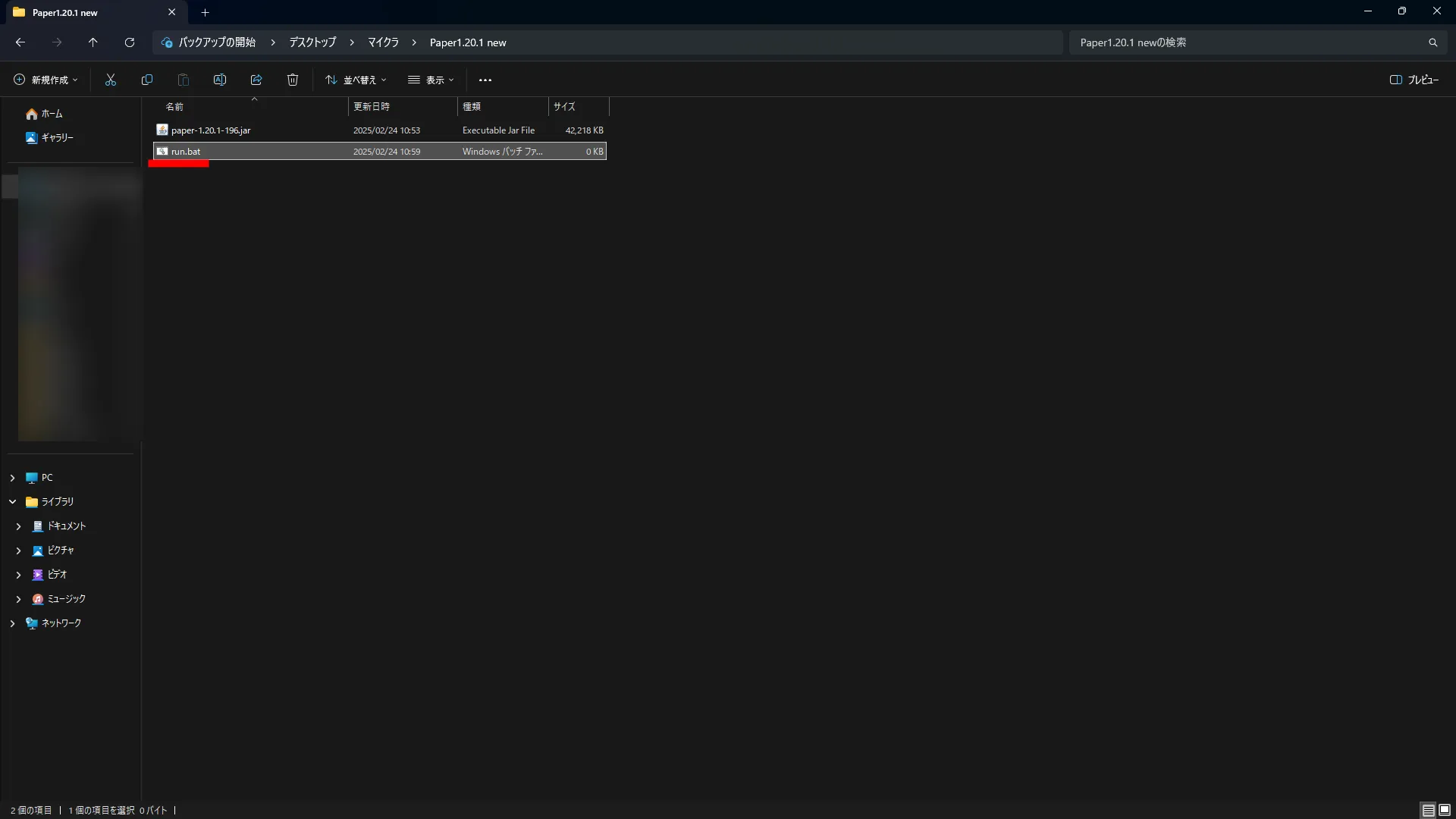 Paper導入_自身のPC_STEP3_「run.bat」